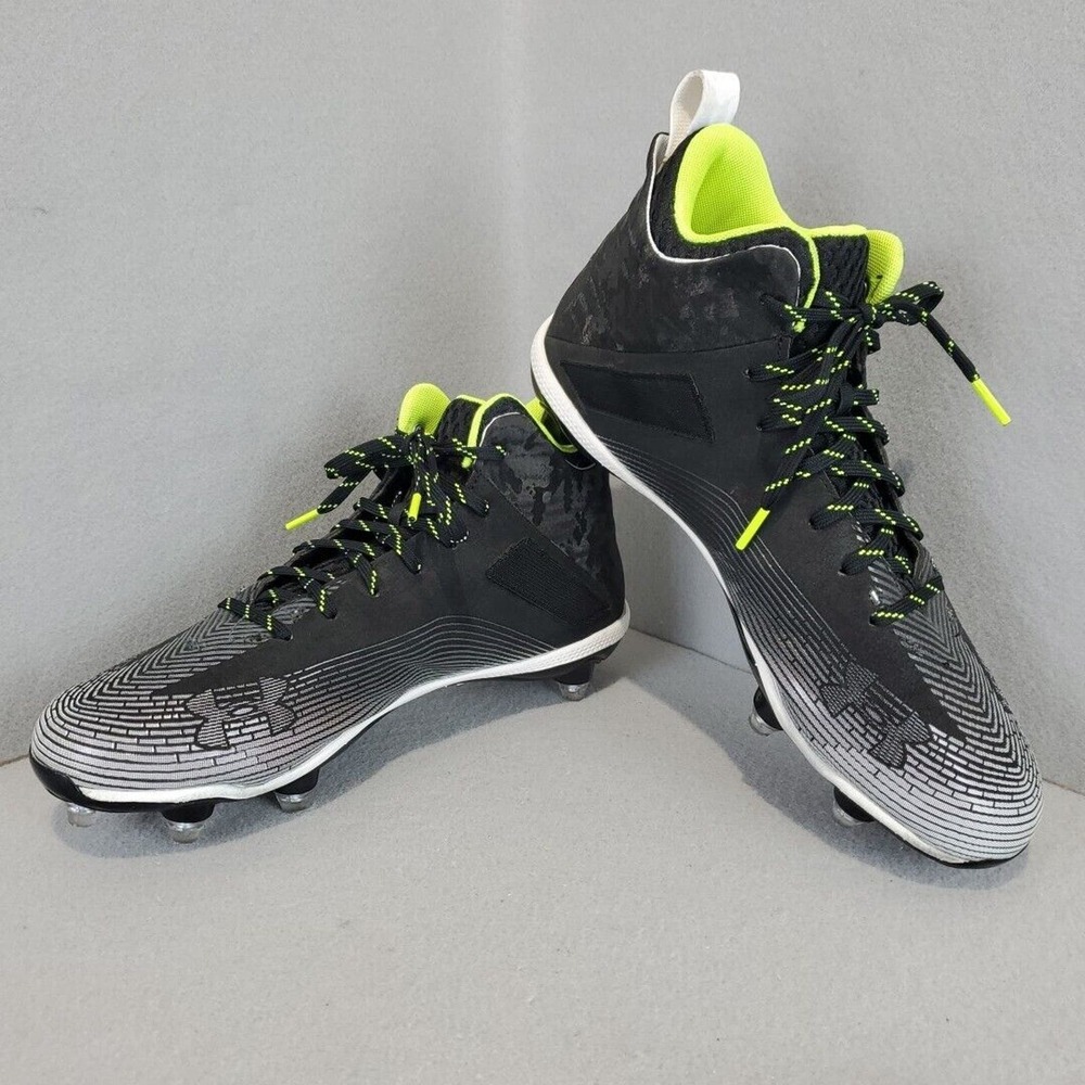 Under Armour Highlight Hammer UA5086-12 Wide Mens Football Shoe Black White 12